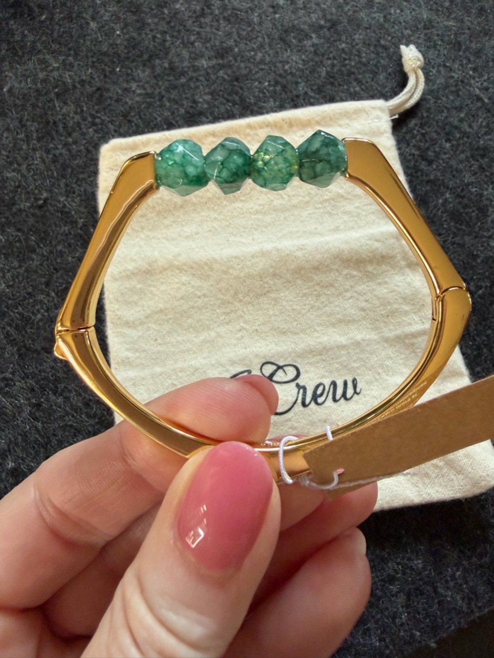 J. Crew Gold-Tone Bracelet with Faceted Beads - Picture 8 of 10